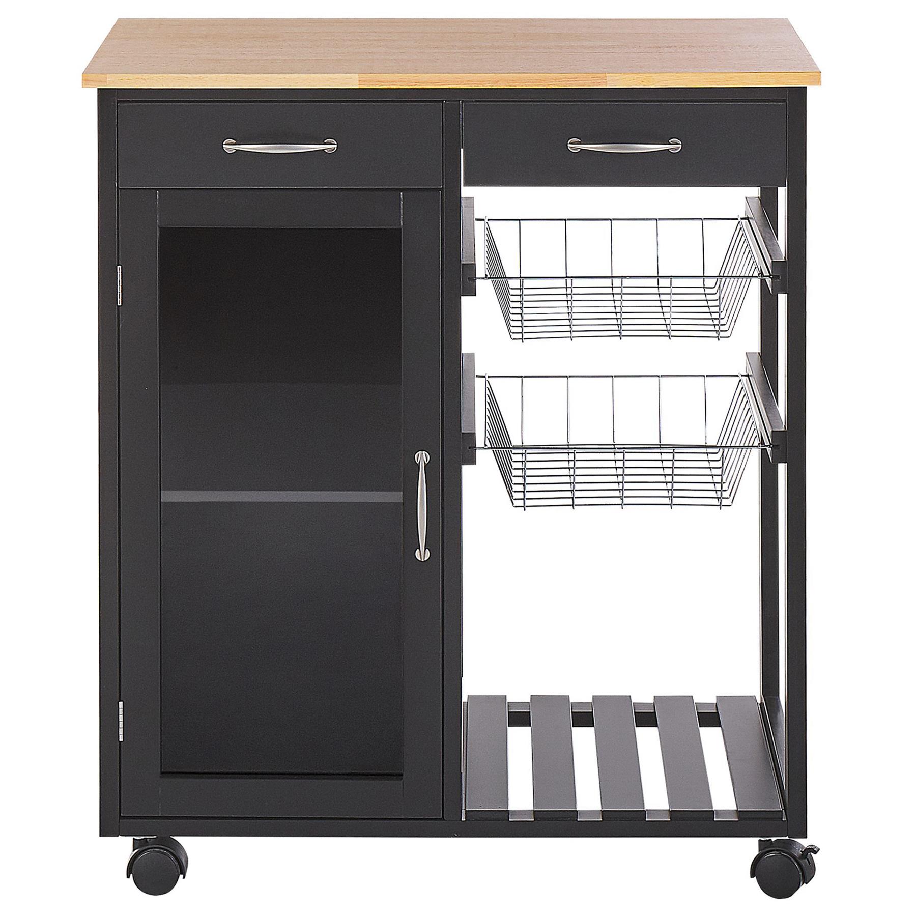 Beliani - BOVES - Keukentrolley - Zwart - MDF