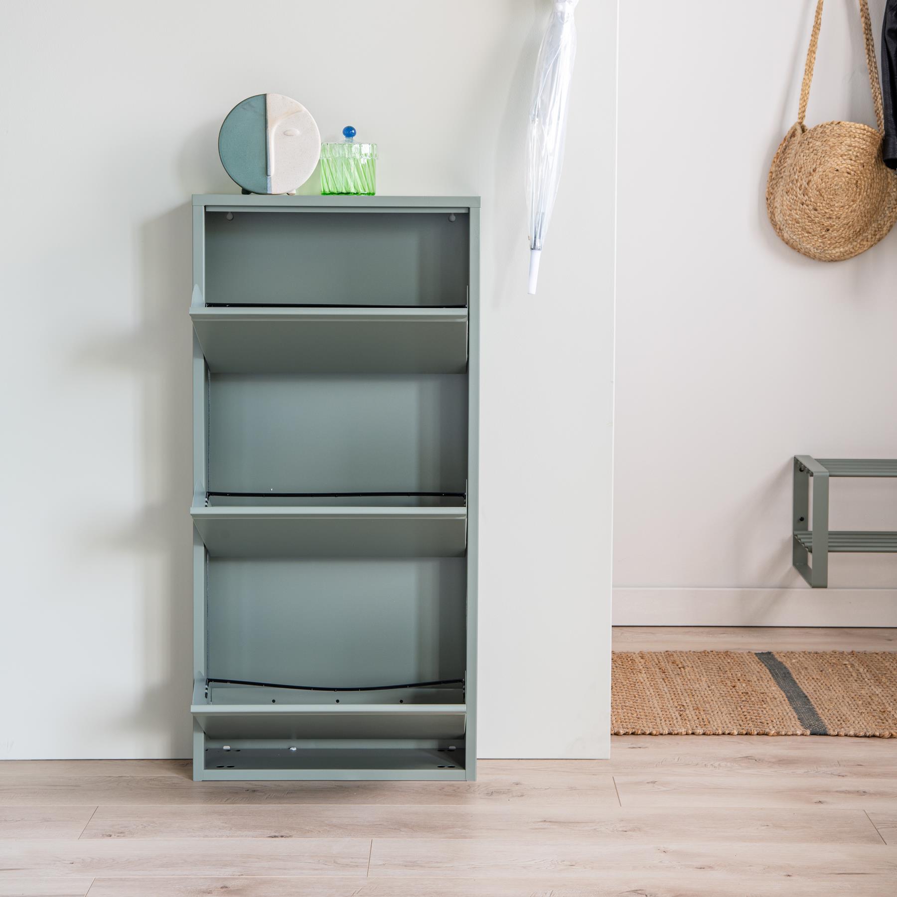 Spinder Design Billy 3 Schoenenkast - Lichtgroen