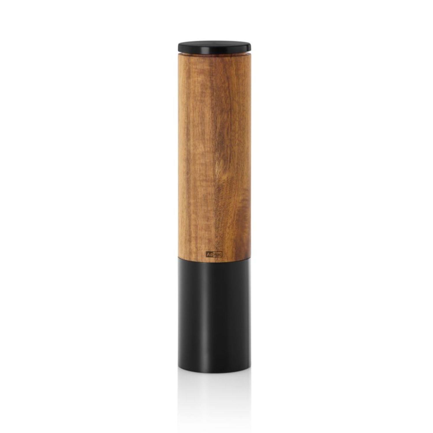 AdHoc - Elektrische peper- of zoutmolen eMill.5, 22 cm, Zwart, Acaciah