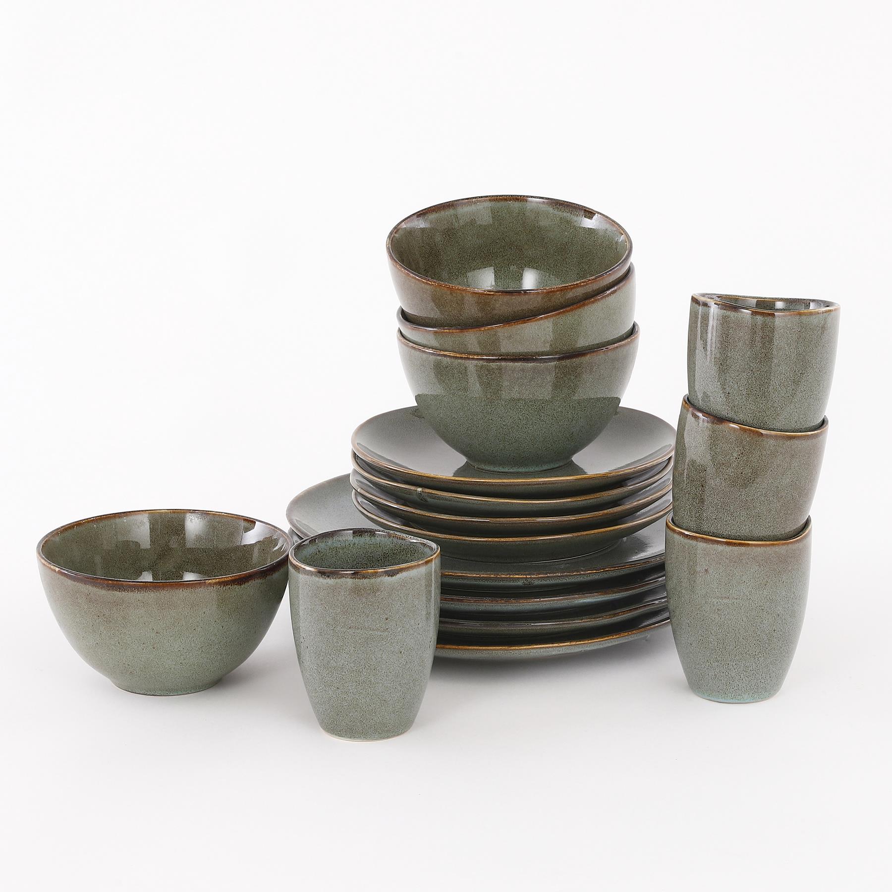 Mica Decorations Tabo Serviesset 16-delig - Groen