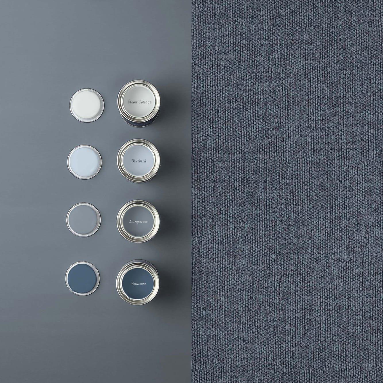 Graham & Brown vliesbehang met vinyl toplaag Twill Denim blauw