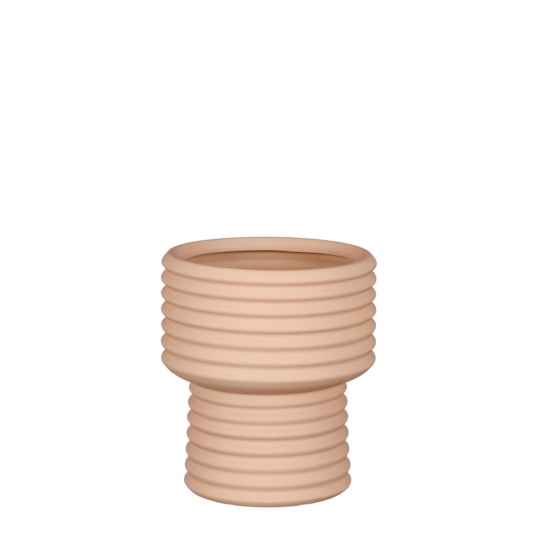 Mica Decorations Lilian Bloempot - H18 x Ø16 cm - Beige