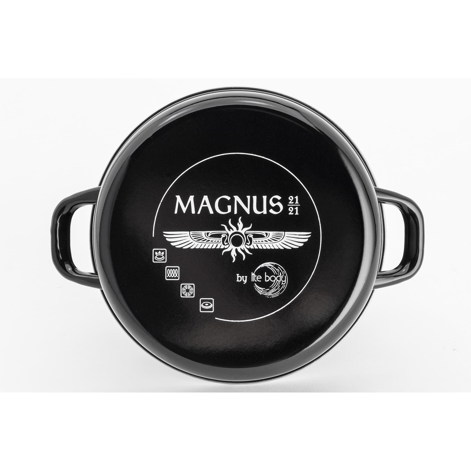 Lite-Body Magnus 2 del. steelpannenset Ø16 CM en Ø18 CM Emaille