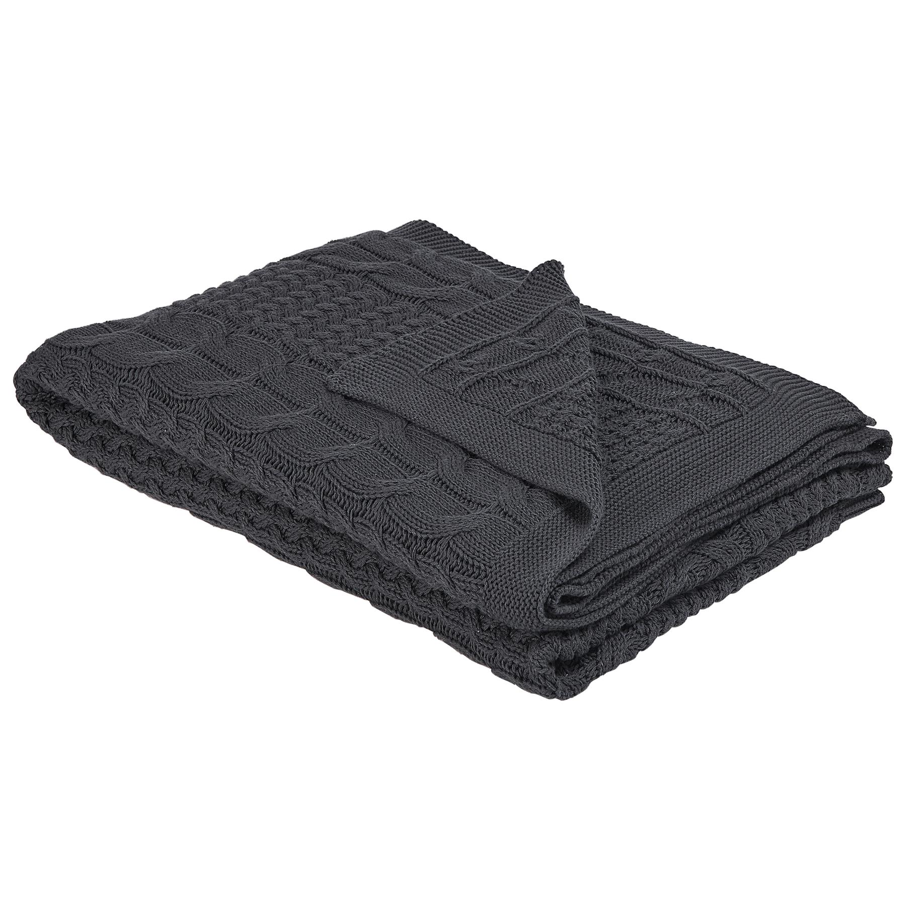 Beliani - FETHIYE - Plaid - Grijs - 140 x 170 cm - Katoen
