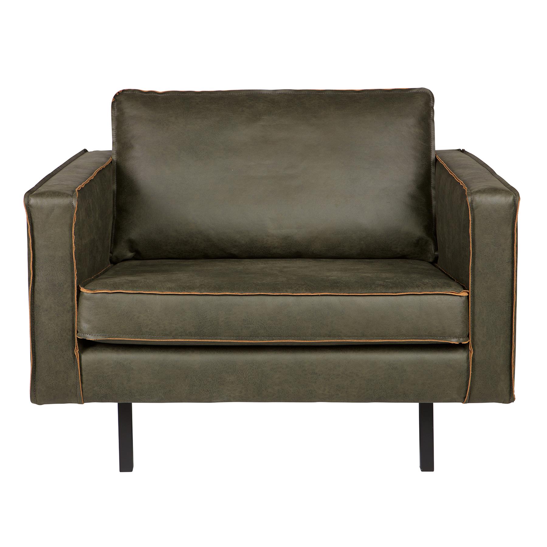 BePureHome Rodeo Fauteuil - Eco-leder - Army
