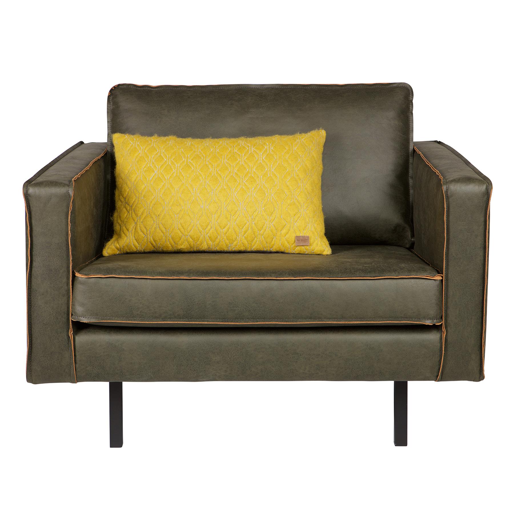 BePureHome Rodeo Fauteuil - Eco-leder - Army