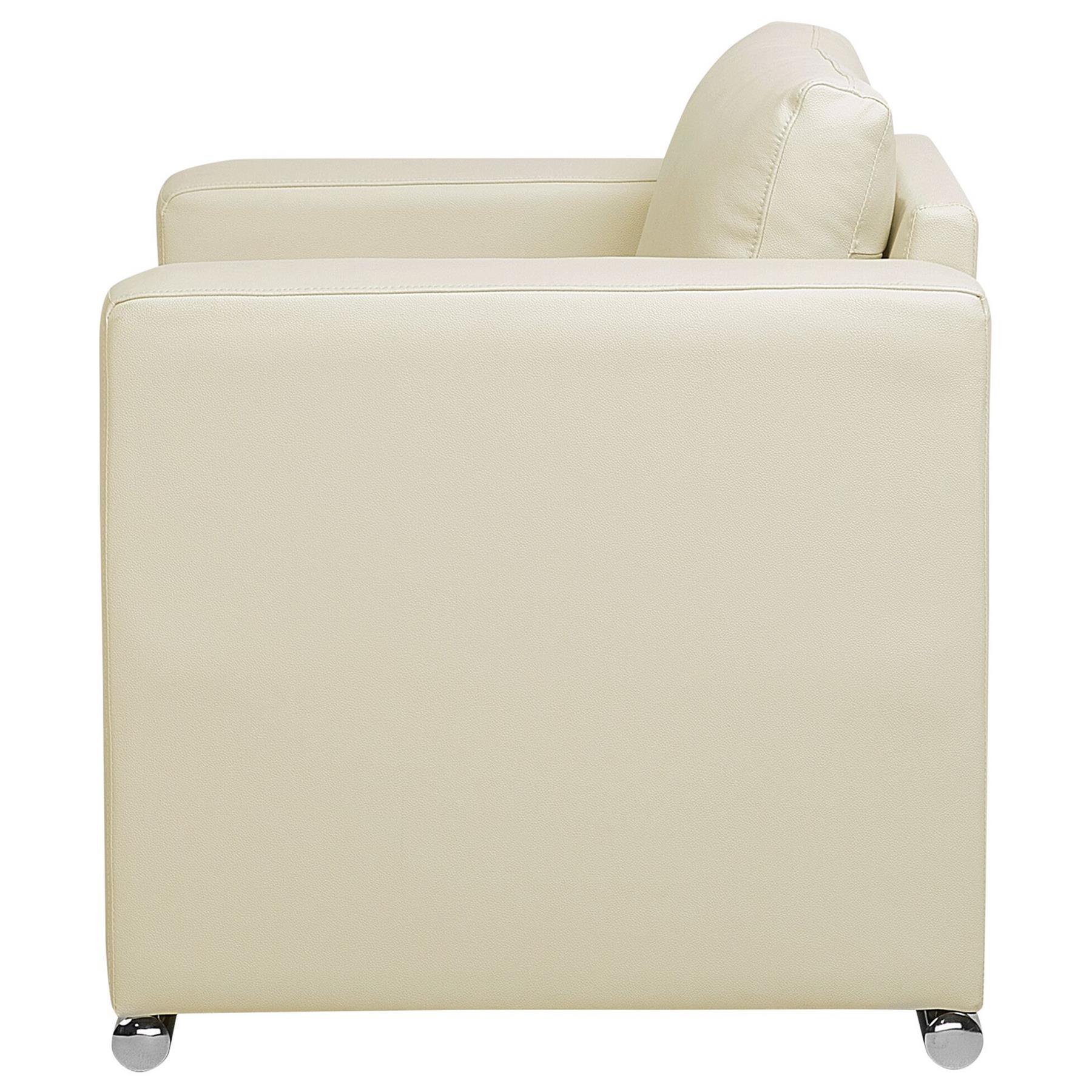 HELSINKI - Fauteuil - Beige - Leer