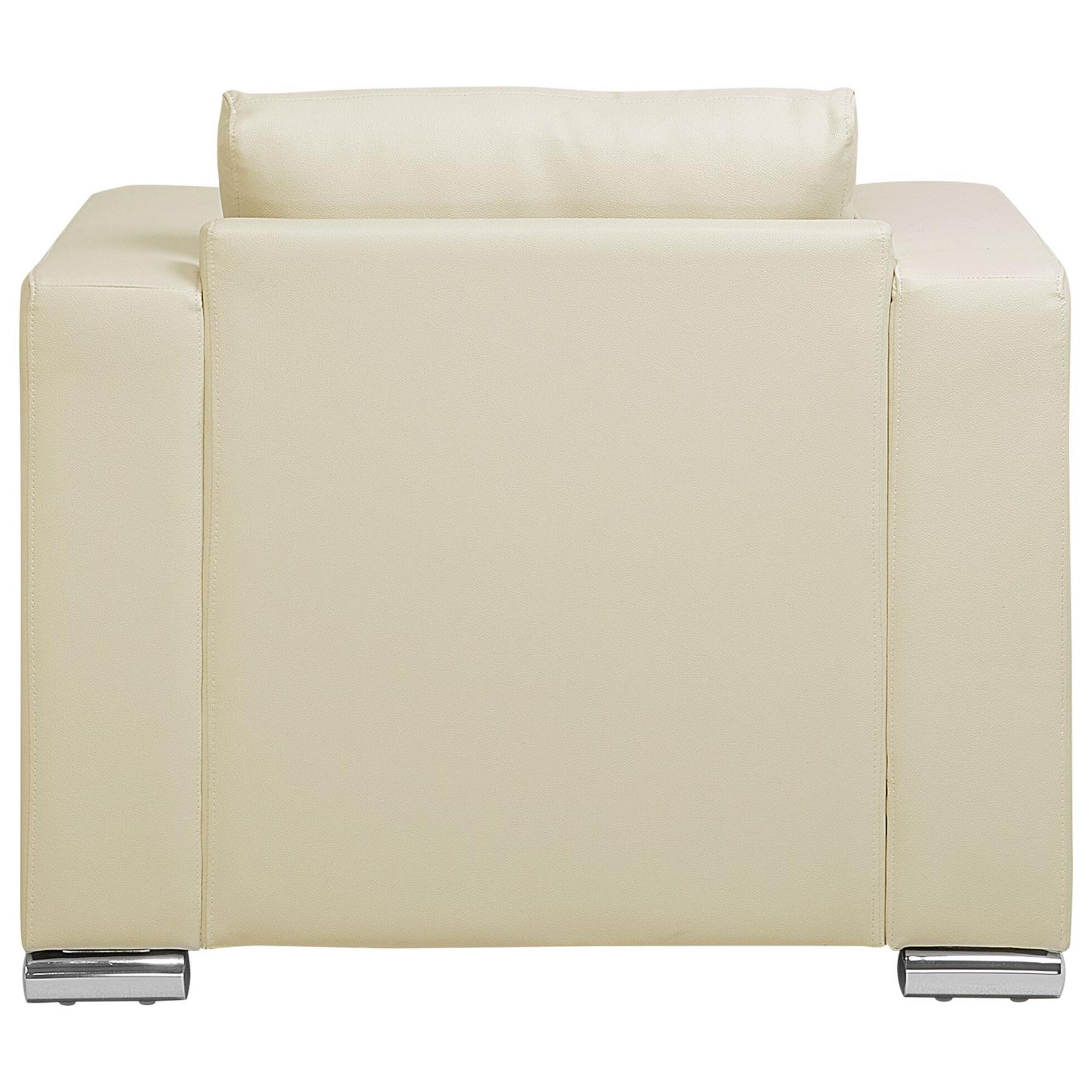 HELSINKI - Fauteuil - Beige - Leer