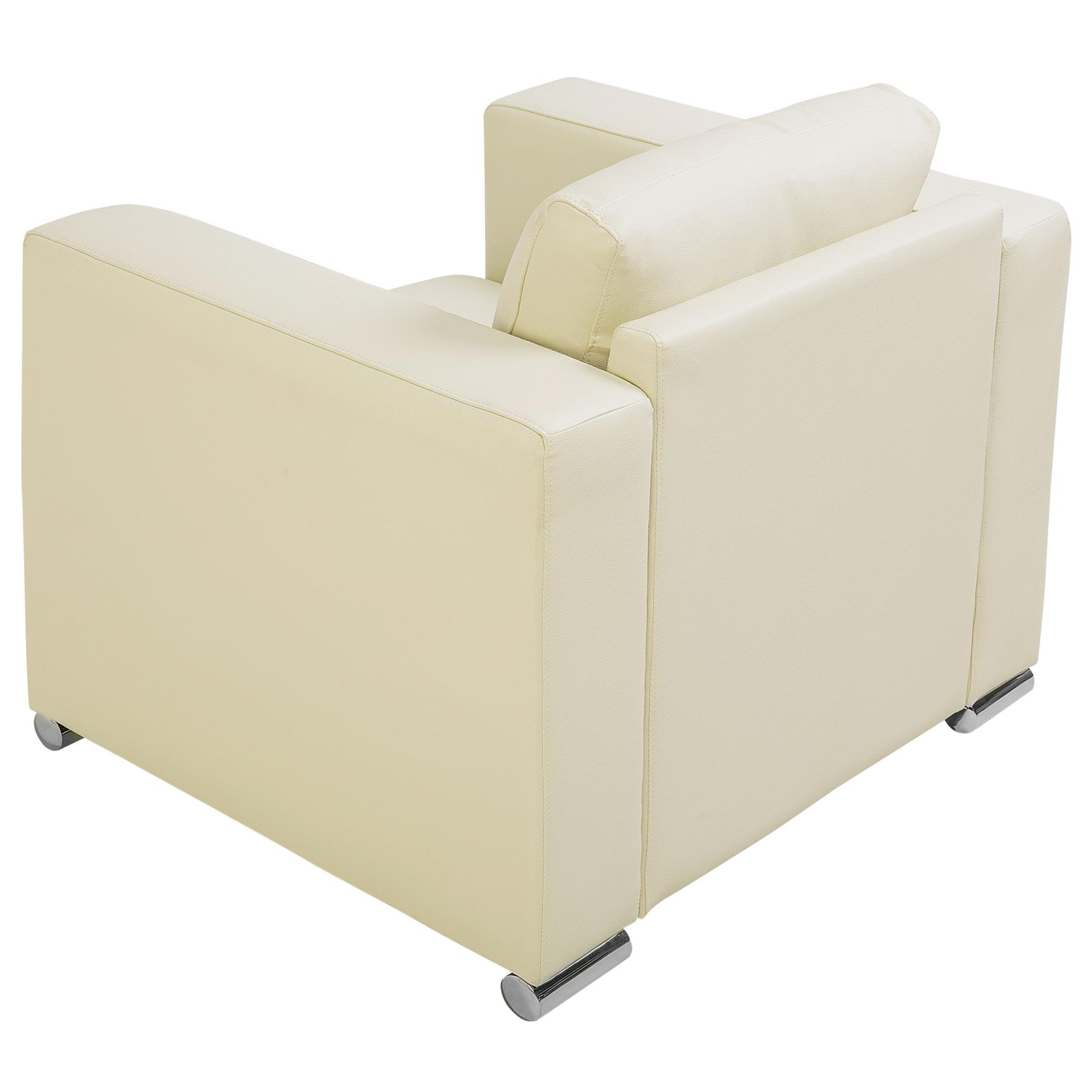 HELSINKI - Fauteuil - Beige - Leer