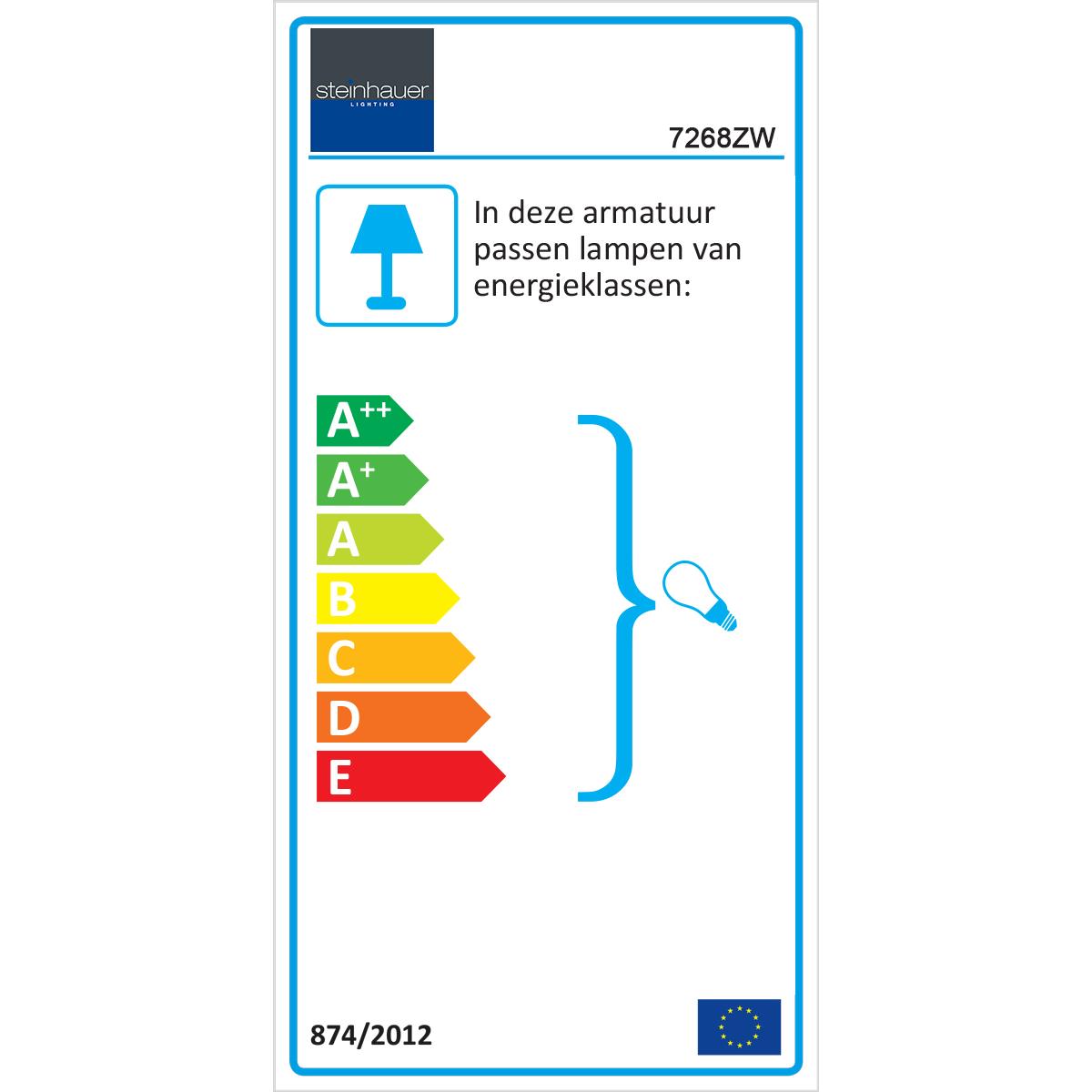 Steinhauer - vloerlamp - Sparkled Light - zwart - kunststof metaal - booglamp - E27 - 9878ZW