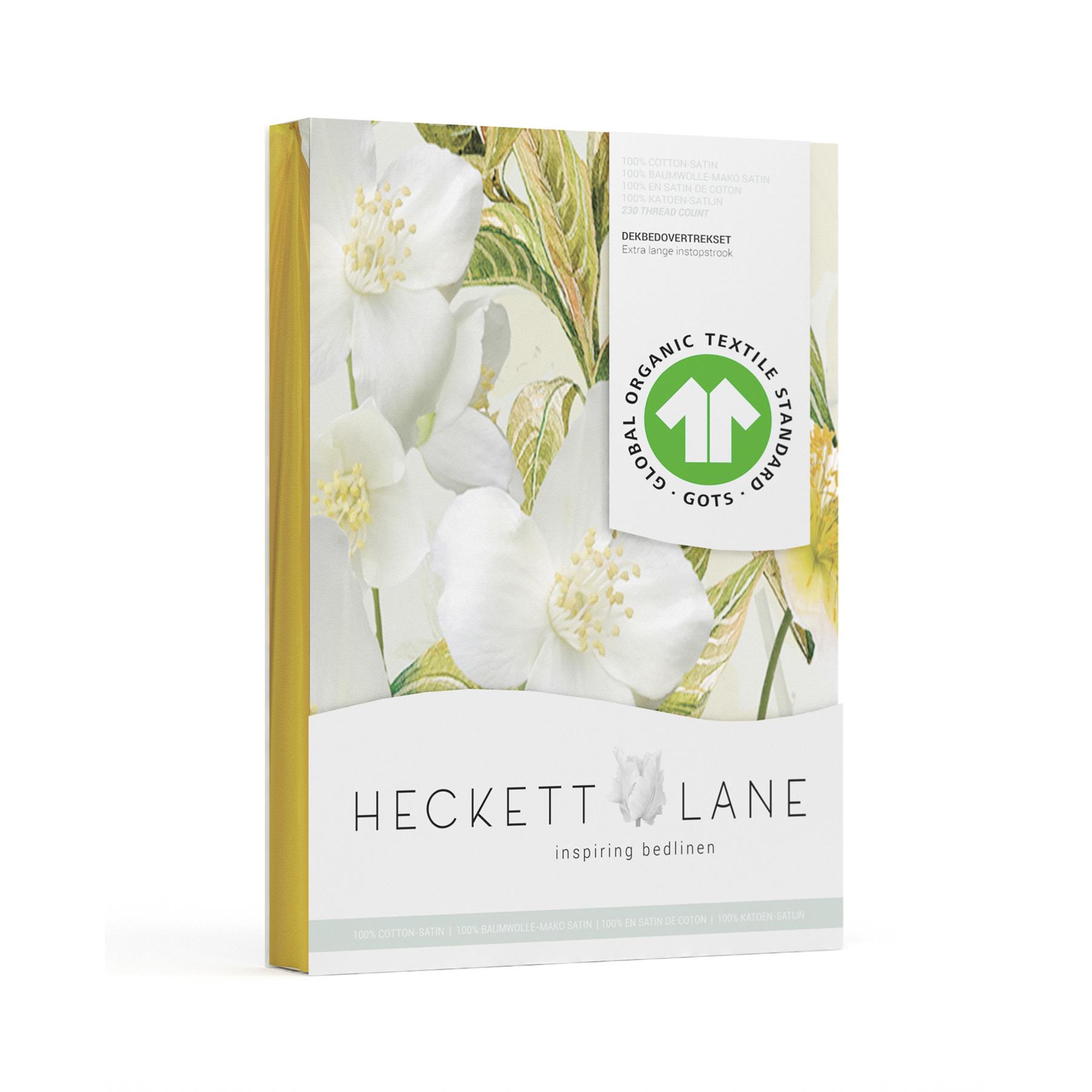 Heckett Lane Dekbedovertrek Katoen Satijn Daly - Quiet green