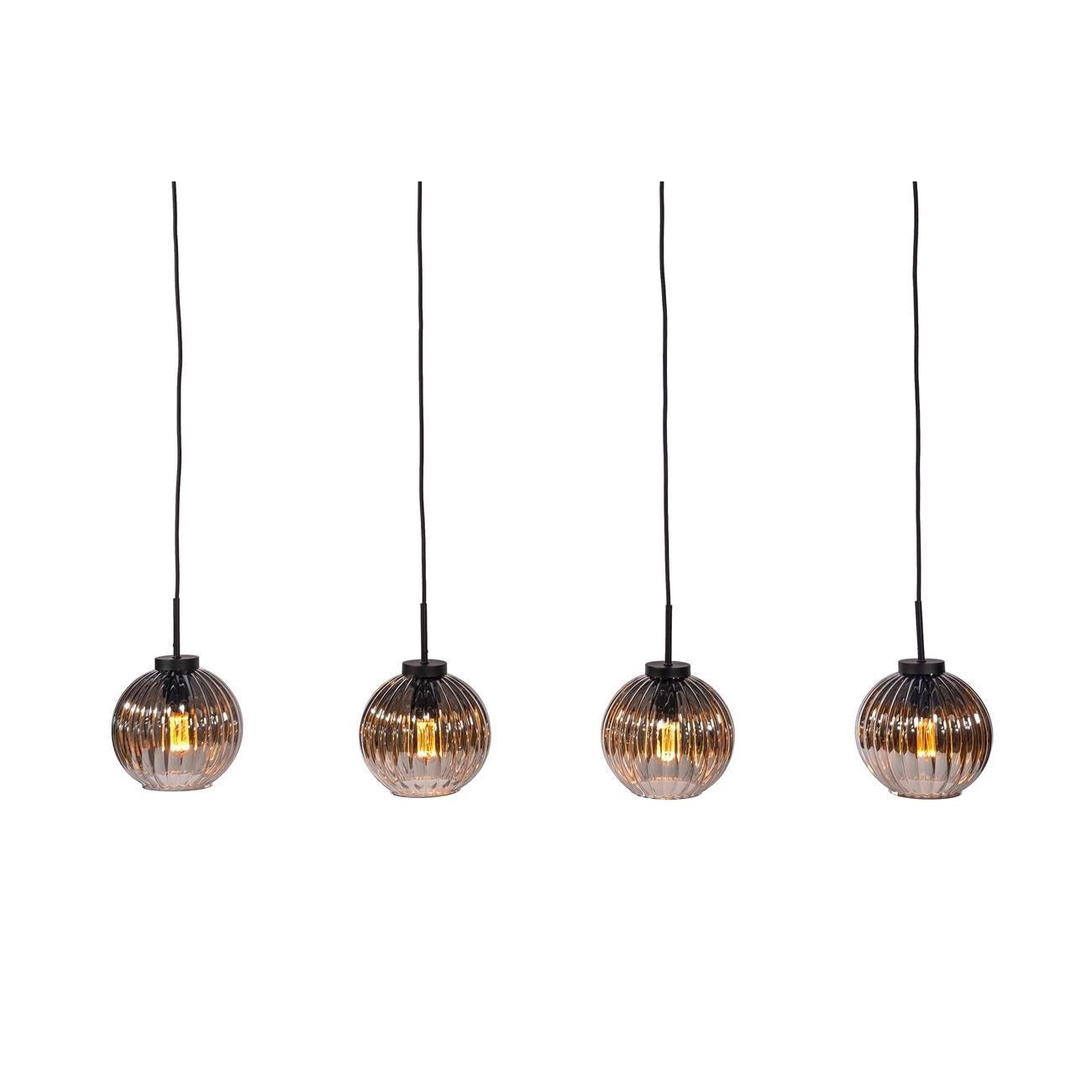 Lions Design Nova Hanglamp Smoke Glas 4 lichts