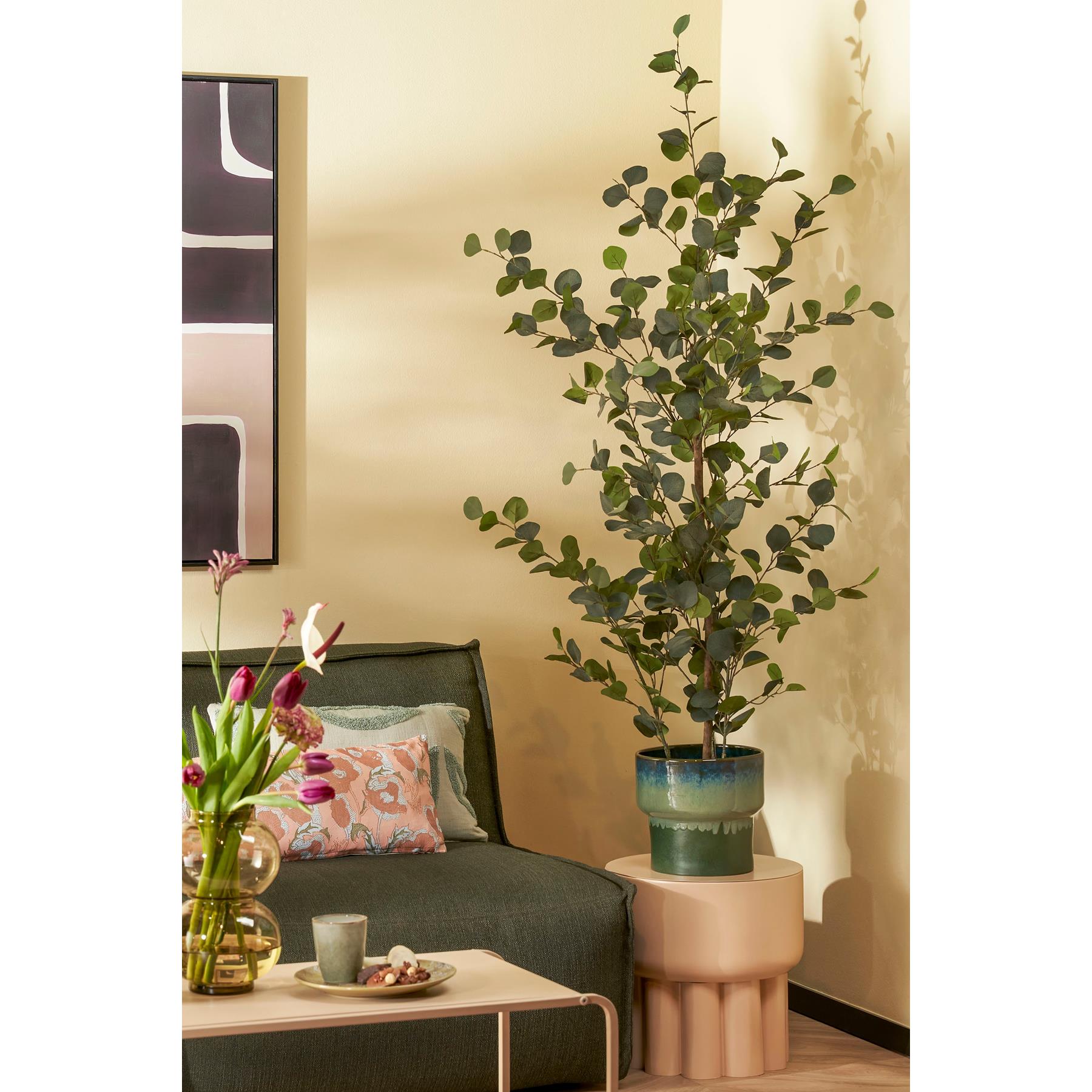 Mica Decorations Eucalyptus Kunstplant - H150 x Ø30 cm - Groen