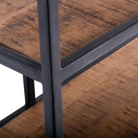 Giga Meubel - Wandkast Hout - Zwart Metaal - 110x36x210cm - Ruben