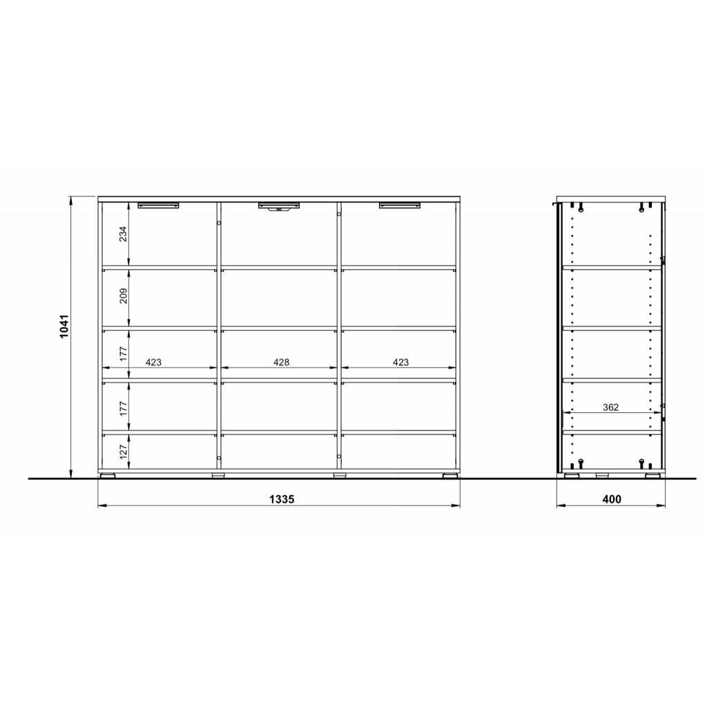 Germania Telde Schoenenkast Eiken | Wit