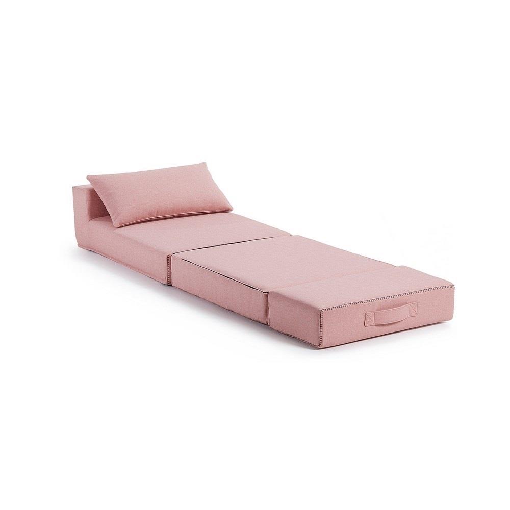 Kave Home Arty Poef Eenpersoonsbed Roze