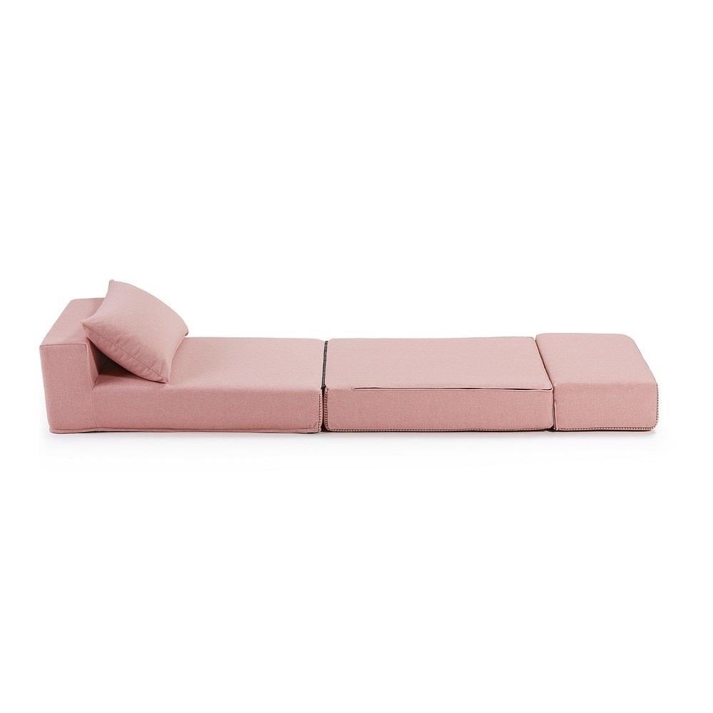 Kave Home Arty Poef Eenpersoonsbed Roze