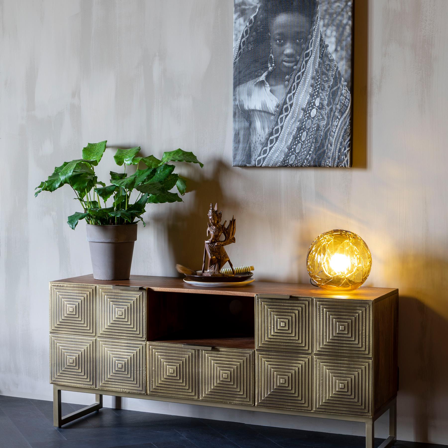 Dutchbone Lune Tafellamp - Brons