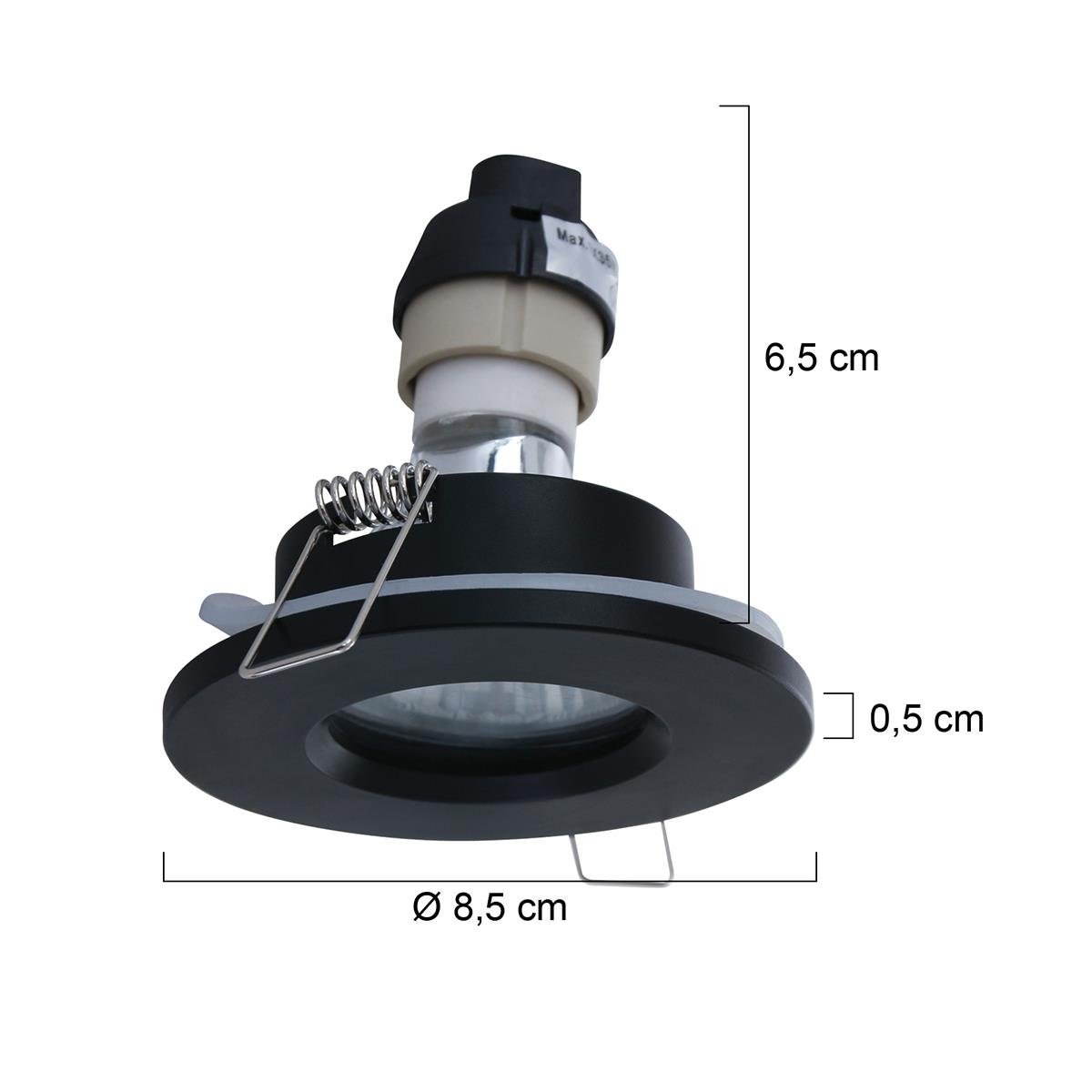 Steinhauer - spot - Pelite spot - zwart - metaal - Ø 9cm - GU10 - 2488ZW