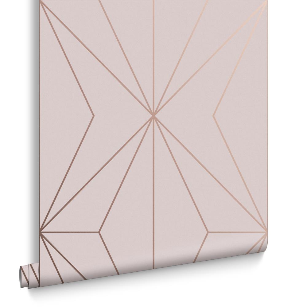 Graham & Brown vliesbehang Harmony Blush Rosegold roze