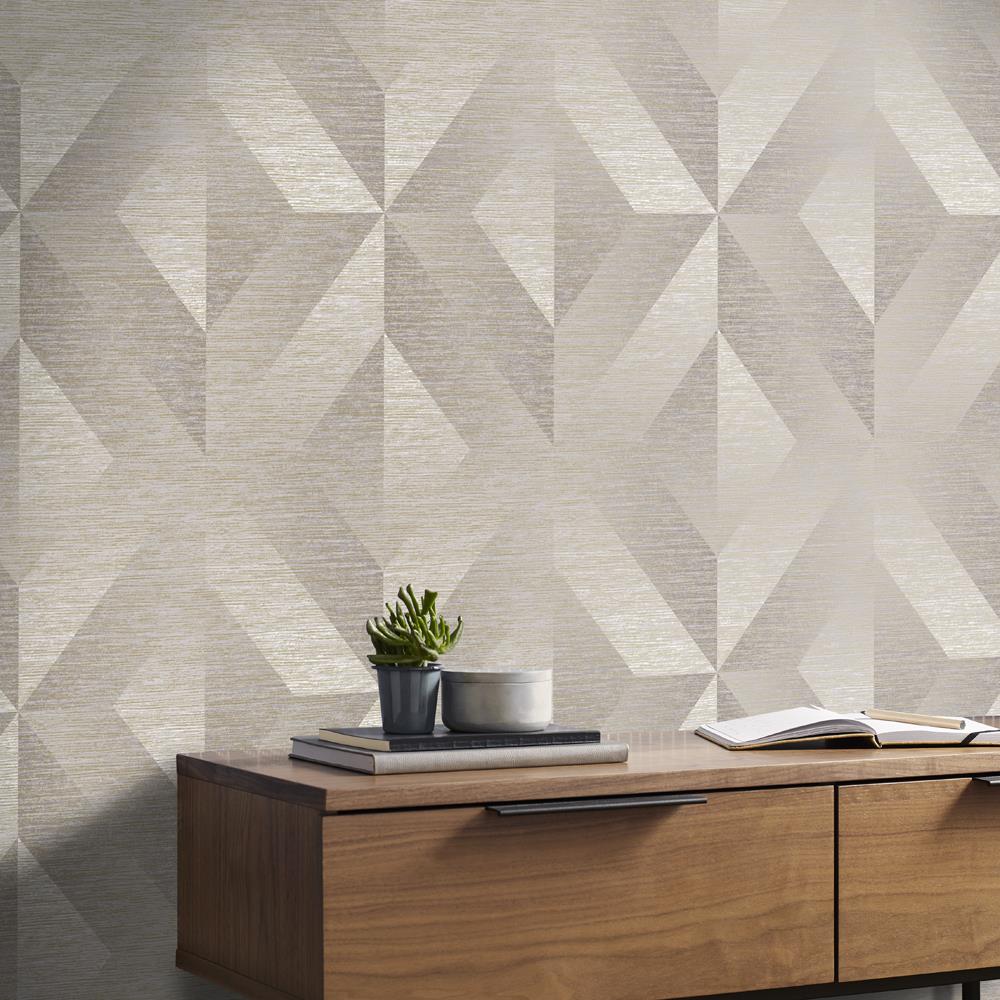 Graham & Brown vliesbehang Atelier Geo Stone grijs