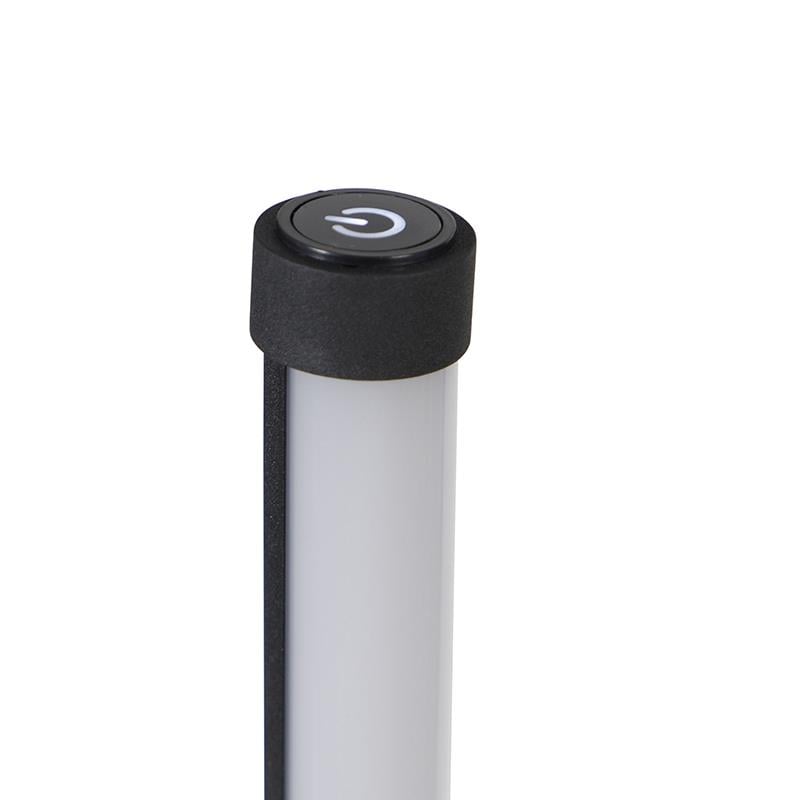 QAZQA Vloerlamp zwart incl. LED met touch dimmer 3-staps dimbaar -