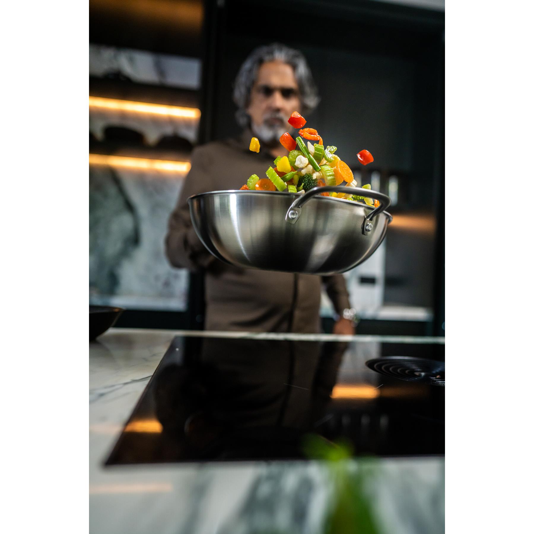 Soenil by ISENVI - Keramische wok 30 CM - RVS greep