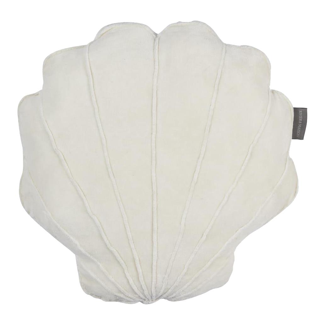 Rivièra Maison Sea Shell Sierkussen 40 x 40 cm - Gebroken Wit