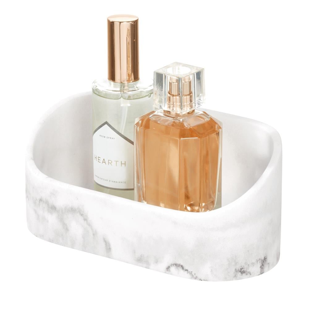 iDesign - Badkamer Organizer, 20.5 x 9 x 9 cm, Kunststof, Marmer Patro
