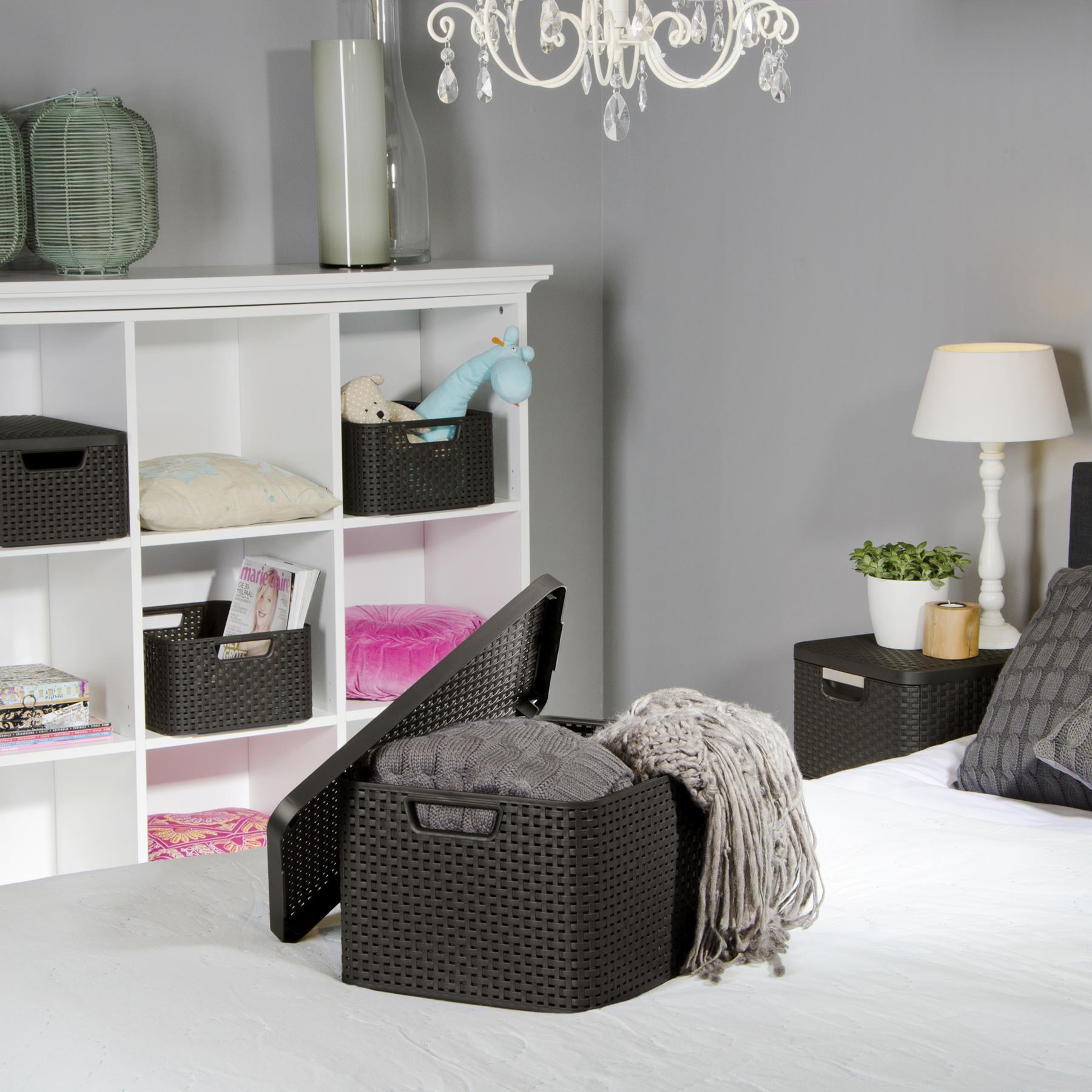 Curver Style Opbergmand S + M + L met Deksel - Set van 3