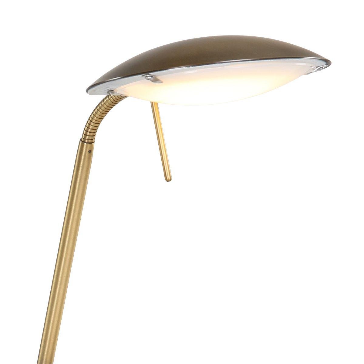 Mexlite - tafellamp - Eloi - brons - glas metaal - Ø 17cm - LED - 1315BR