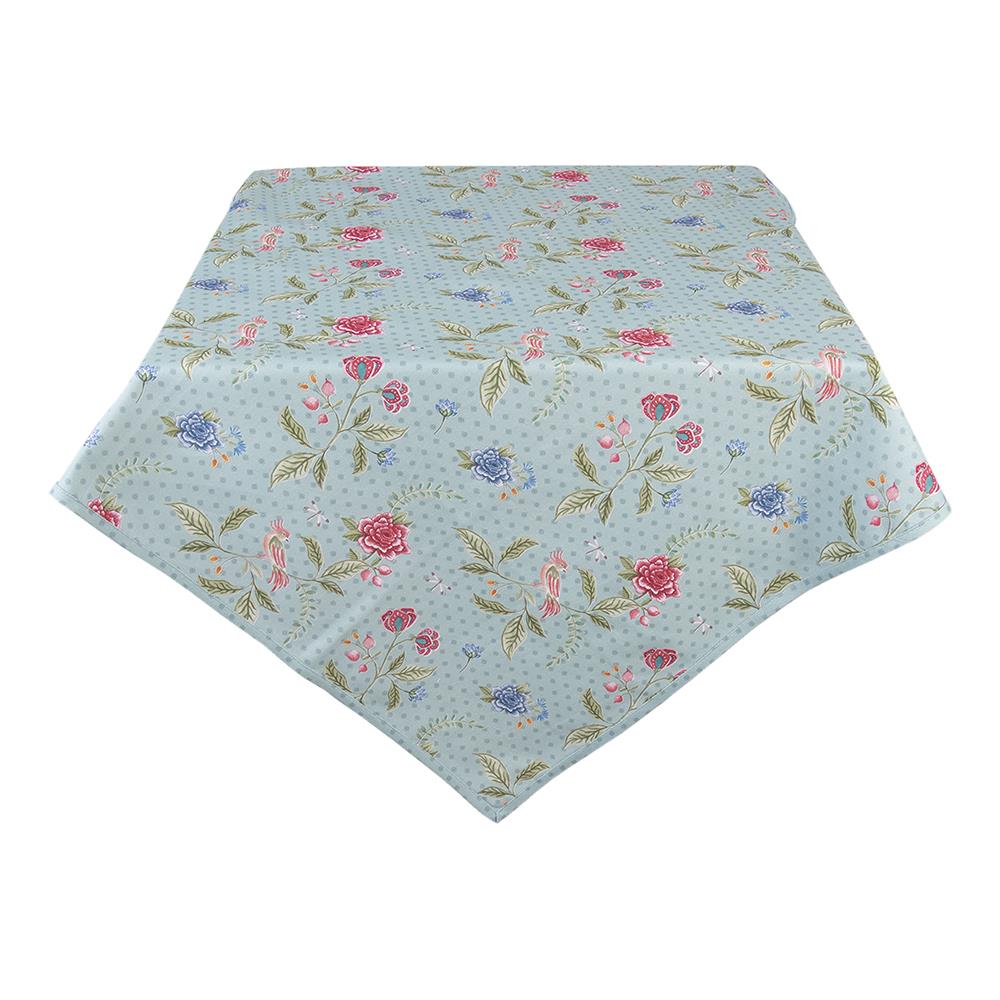 Clayre & Eef Tafelkleed  130x180 cm Blauw Groen Katoen Rechthoek