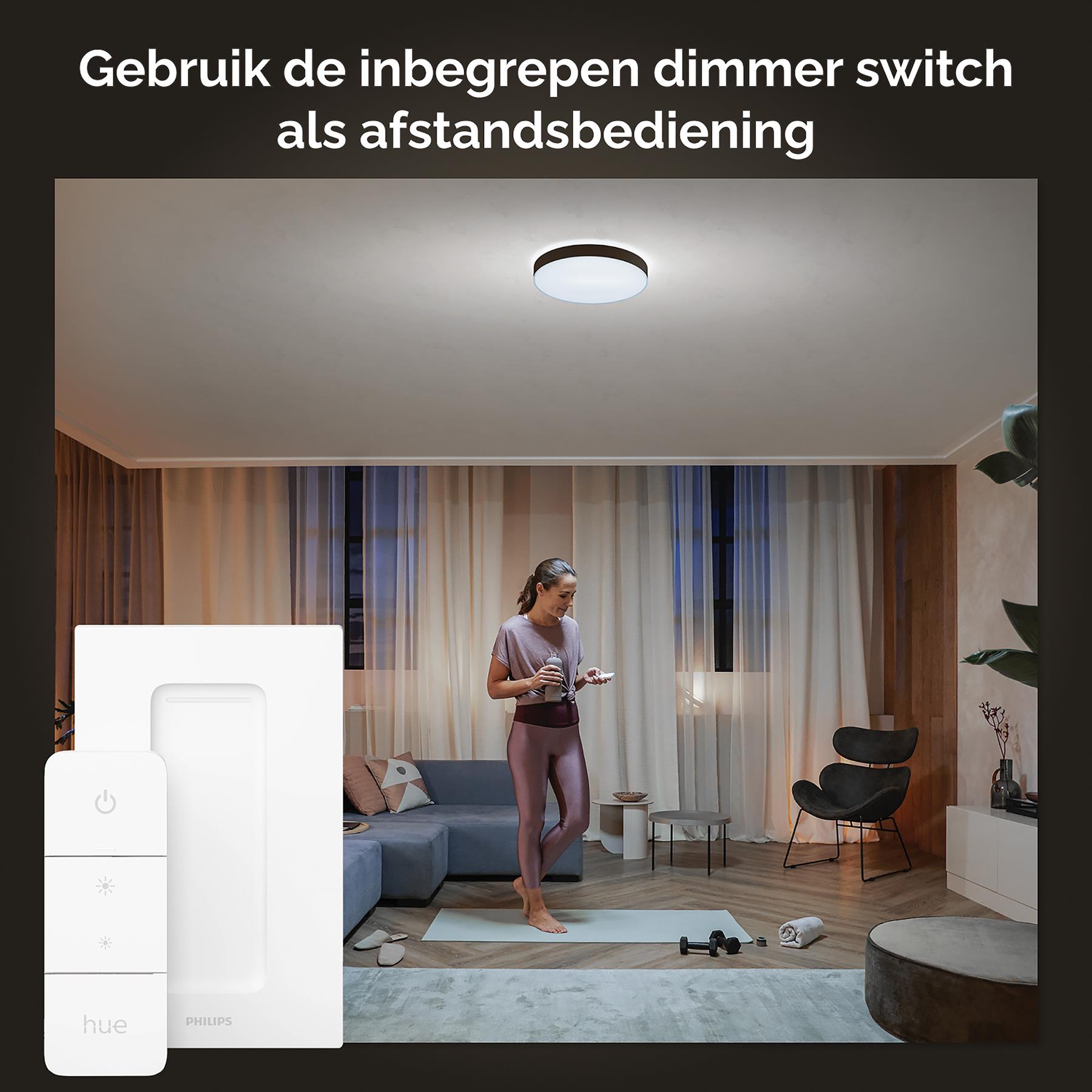 Philips Hue Enrave Plafondlamp - L - Zwart 
