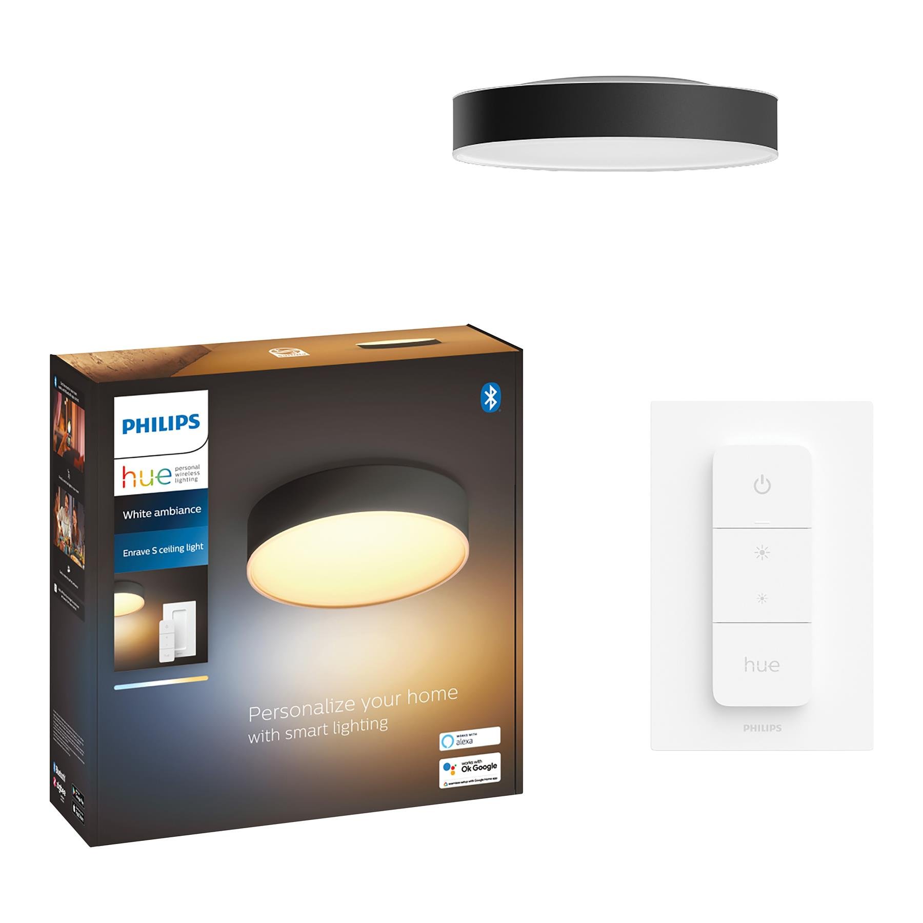 Philips Hue Enrave Plafondlamp - S - Zwart 