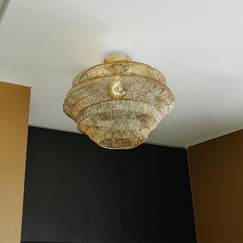QAZQA Oosterse plafondlamp goud 45 cm - Vadi