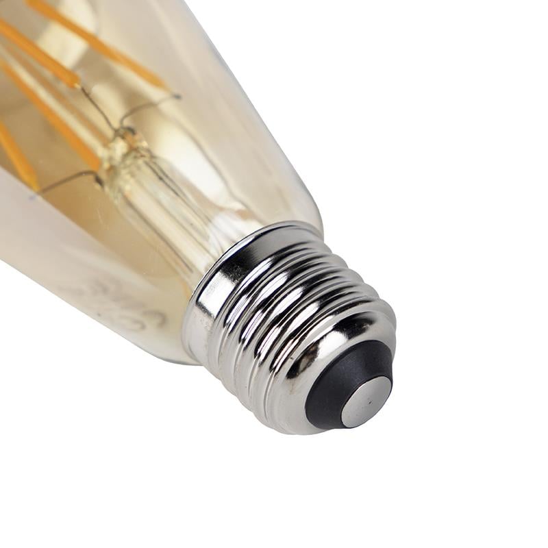 LUEDD E27 LED lamp ST64 goud met schemersensor 4W 400 lm 2200K