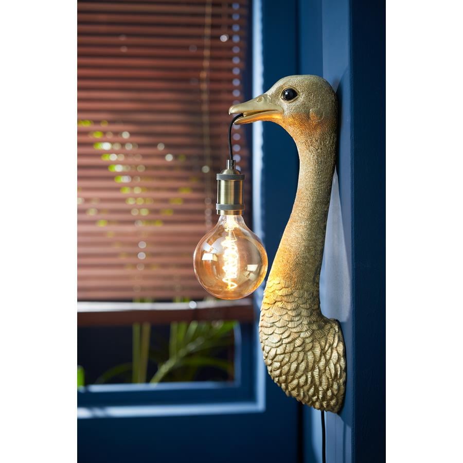 Light & Living Wandlamp Ostrich - Goud - 18x15,5x57,5cm