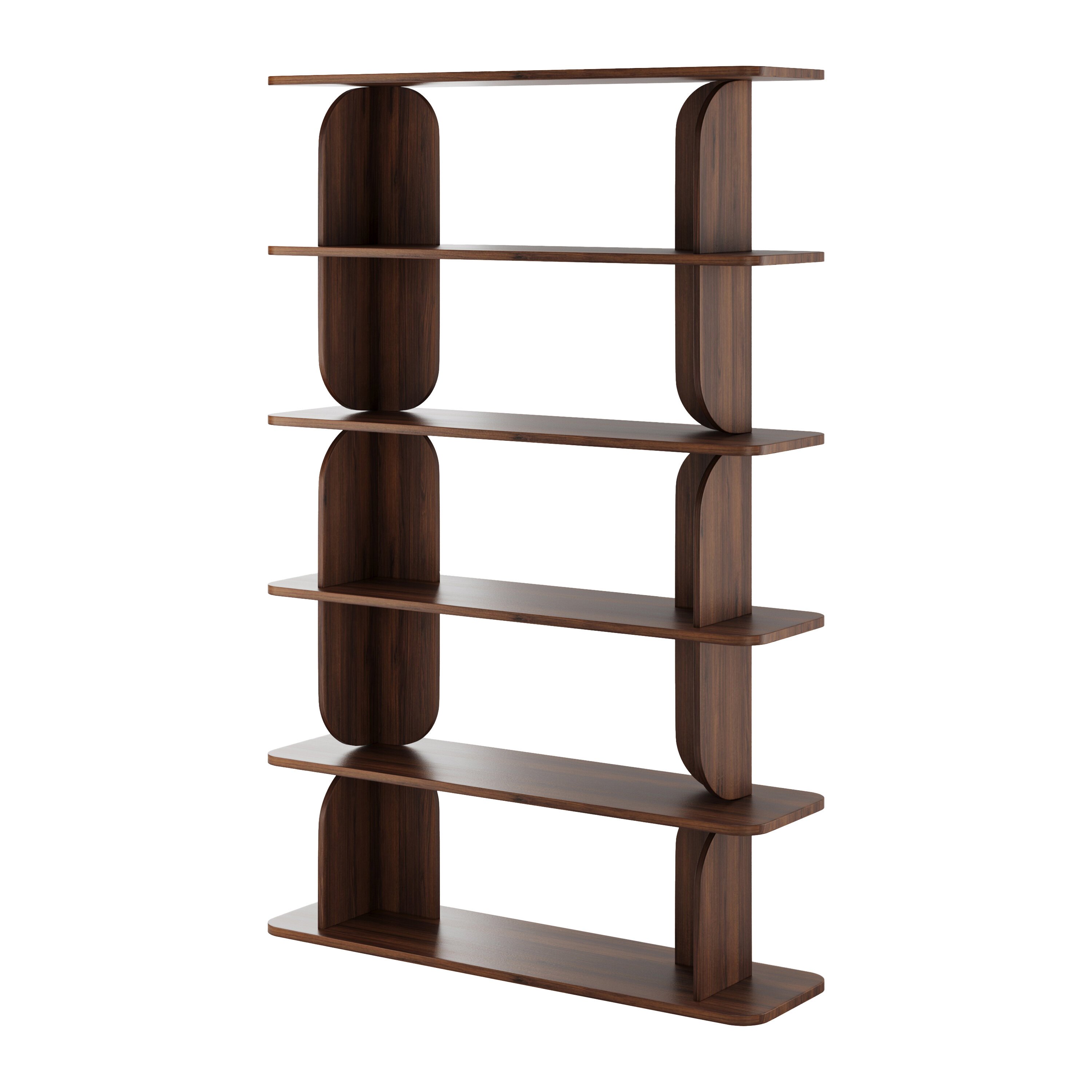 by fonQ Curbe Stellingkast Walnoot - Moderne Opbergmeubel