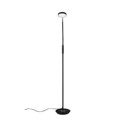 Trio Monza - Vloerlamp  Industrieel - Zwart - H:145cm - Universeel - Voor Binnen - Metaal - Vloerlampen  - Staande lamp - Staande lampen - Woonkamer - Slaapkamer