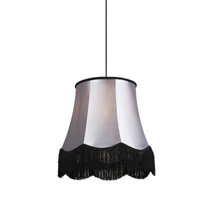 QAZQA Retro hanglamp zwart met 45 cm - Granny Grijs
