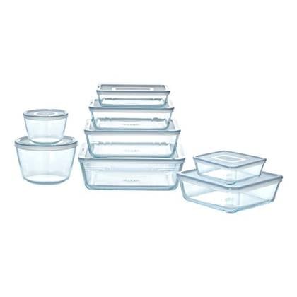 Pyrex - Cook & Freeze Ovenschaal Met Deksel - Set van 8 Stuks - Glas -