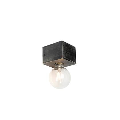QAZQA Landelijke wandlamp zwart hout - Bloc afbeelding