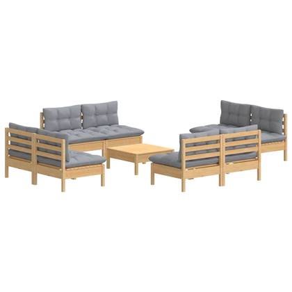 vidaXL-9-delige-Loungeset-met-grijze-kussens-grenenhout