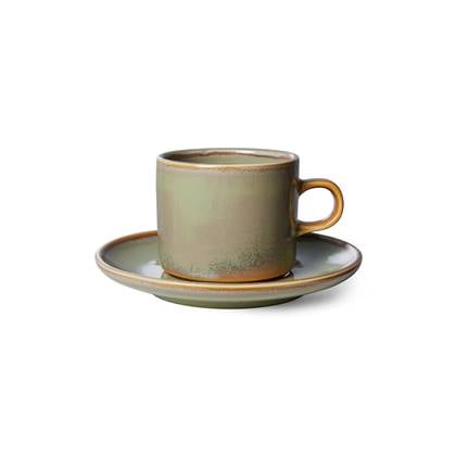 HKliving Chef Ceramics Kop & Schotel - Moss Green