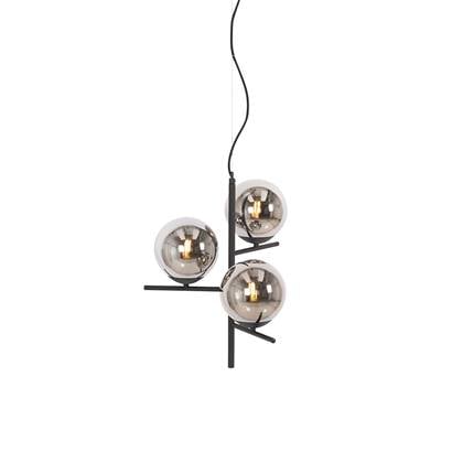 QAZQA Hanglamp flore Zwart Design D 40cm