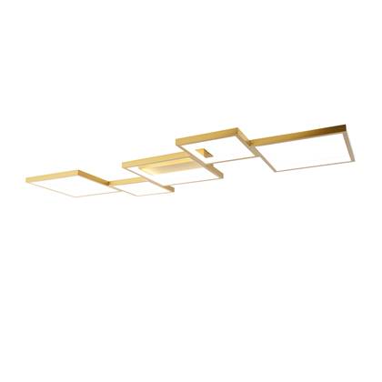 QAZQA Plafondlamp goud incl. LED 3 staps dimbaar 5-lichts - Lejo