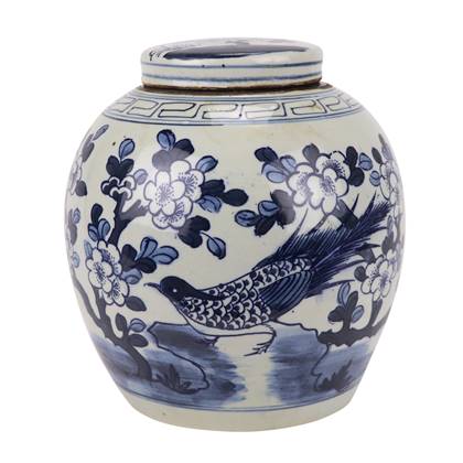 Fine Asianliving Chinese Gemberpot Blauw Wit Multicolor