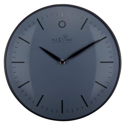 NeXtime   - Design Wandklok - Radio controlled - Zwart - 30cm
