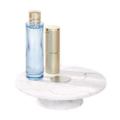 iDesign - Badkamer Organizer, Plateau, Rond, Kunststof, Marmer Patroon