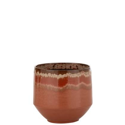J-Line Bloempot Keramiek Rood Small